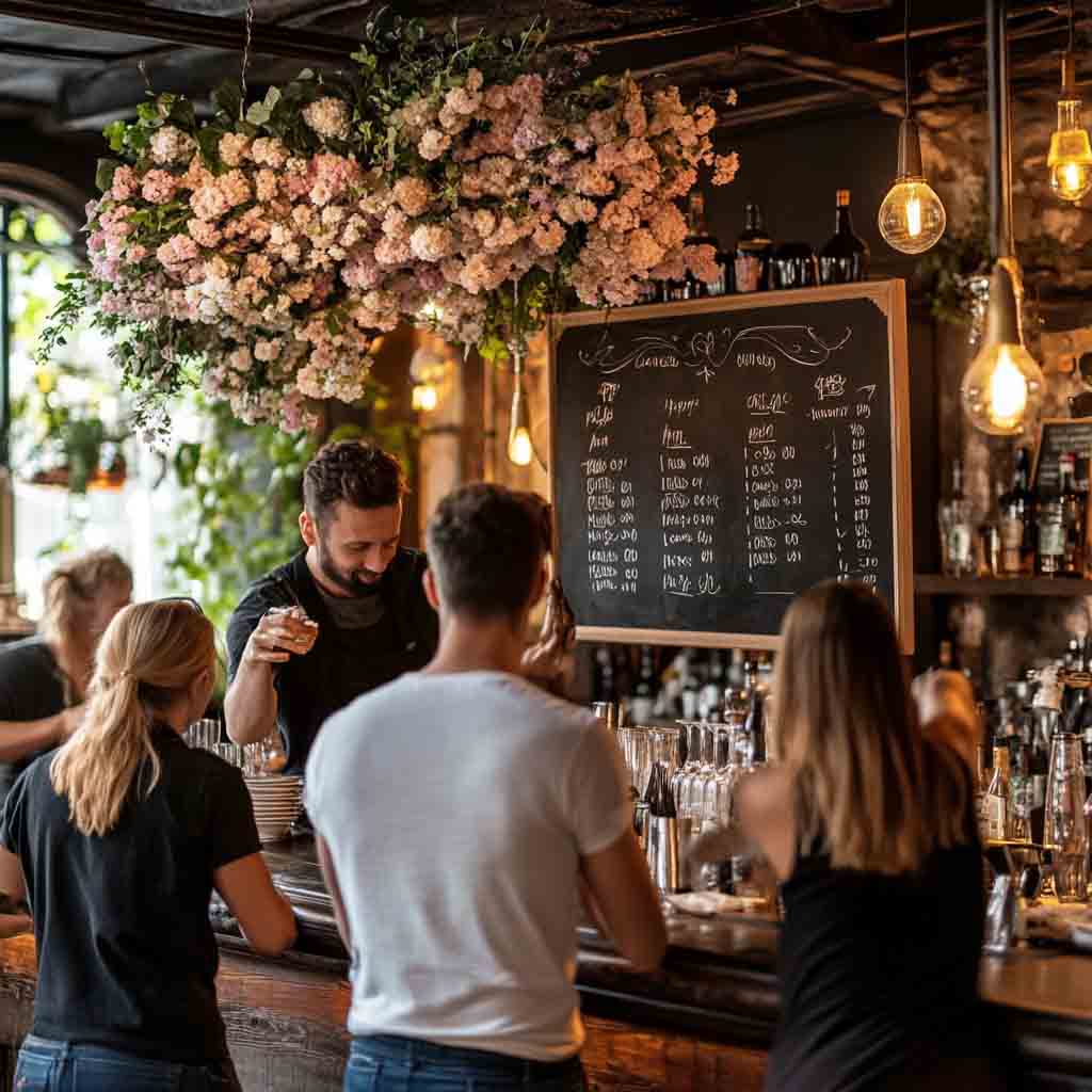 Restaurant chalkboard displaying daily specials, showcasing a creative way to attract customers by promoting unique offers and dishes.